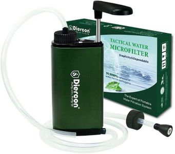 Diercon Water Filter Camping for Hiking, Survival Water Filter for Drinking Emergency Backpacking, Hand Pump,Remove 99.9999% of Waterborne Bacteria, Test by TUV