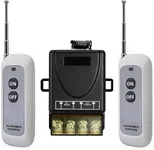 QOFOWIN DC 12V Remote control Switch,Wireless rf Low voltage 12V/24V/10A/20A/30A Remote relay Switch with 984FT long Range for motor, fan,lamp,lights,Anti-theft Alarms, Roller Lind Door,