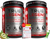 Grizzly Nutrition ,True Legend-Olympian Standard,Dualstage Pre Workout +Eaa Intra Workout-V2 Genesis 900Gram,32+ Performance Boosters (Lime+Kiwi-Dual Pack),Energy+ Prebooster 75 Serv,Powder Â