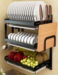 Wall Mounted Dish Rack Stainless Steel