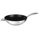 Scanpan HaptIQ 12 1/2 inch Stainless Steel-Aluminum Nonstick Wok – Compatible with All Cooktops, Induction Ready, Metal Utensil Safe, Oven Safe to 500°F, Dishwasher Safe