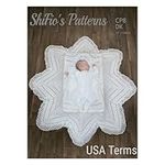 Crochet Pattern for Babies Shawl, Baby's Shawl Crochet Pattern, Baby Afghan Pattern, Baby Blanket Crochet Pattern, Baby Double Knitting Pattern, UK Terminology, CP8