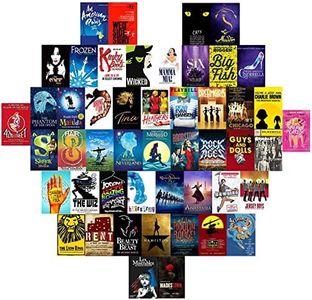 Heiliur American Musical Posters 50PCS Classic Musical Wall Collage Kit Assembled Poster Set Photo Collection Movie Theater Classroom Dorm Decor for Girls Boys Teens 4"x6", BW-JMPOSTCARD-1