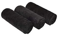 MAYOUTH Microfibre Sports Towels Fast Drying & Absorbent Gym Towel Workout Sweat Towels for Gym Fitness,Yoga, Camping 3-Pack 40cm X80cm (black 3-pack, 40cm X 80cm)