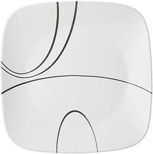 Corelle Square Simple Lines Dinner Plate Set 6 Pack