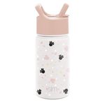 Simple Modern Disney Minnie Mouse Kids Water Bottle with Straw Lid | Reusable Insulated Stainless Steel Cup for Girls, School | Summit Collection | 14oz, Minnie Mouse on Terrazzo