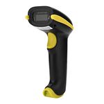 Wireless Barcode Scanner, Bewinner 2-in-1 2.4GHz Wireless & USB Bar Code Scanner YHD-5100 Barcode Reader Compatible with for ios/Android/Windows (Yellow)