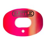 Battle Sports Iridescent Oxygen Football Mouthguard - Mouth Guard with Strap, Superior Airflow and Better Performance, Maximum Protection and Breathability, Works with Braces - Chrome Red/Purple