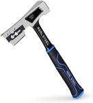 Real Steel 28 Oz Steel Roofing Hammer Shingler’s Hatchet Hammer with Rubber Handle (0522), Silver and Black