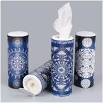 Car Tissues for Car Tissue Holder,Car Tissues Cylinder with Facail Tissues Bulk,Round Tissue Boxes for Car,Travel Cylinder Tissues for Cup Holder, Bedroom, Study, Dresser, Bathroom