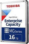 Toshiba 16TB Enterprise Internal Hard Drive – MG Series 3.5' SATA HDD Mainstream server and storage, 24/7 Reliable Operation, Hyperscale and cloud storage (MG08ACA16TE)