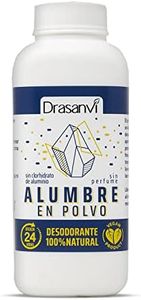 DRASANVI ALUMBRE EN POLVO | Desodorante 100% Natural | Sin clorhidrato de aluminio | Sin perfume | Eficacia 24 h | 100g