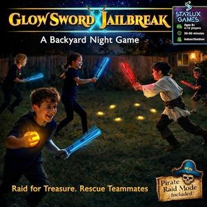 The Radiant Pirate: Sword Fighting, Pirate Treasure and More | Ages 8+, 4-16 Players | for Pirate Parties & Outdoor Fun | Use Foam Swords to Steal Pirate Booty in This Action-Packed Pirate Game!