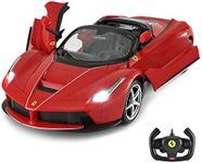 RASTAR Ferrari Remote Control Car, 1:14 Ferrari LaFerrari Aperta RC Drift Car with Convertible Top, Open Doors by Manual - Red