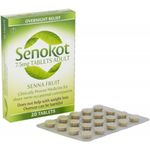 Senokot, 7.5mg, 20 Tablets, Laxatives for Constipation, Constipation Relief, Stool Softener, Natural Senna Fruit, Effective Laxative, Overnight Relief, Laxatives, Digestion and Nausea