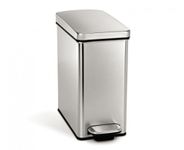 simplehuman Profile Step Trash Can, Stainless Steel, 10 L / 2.6 Gal