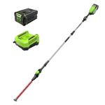 Greenworks 80V 20" Pole Hedge Trimmer, 2.0 Ah Battery and Charger Included