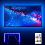 PANGTON VILLA Led Strip Lights 14.3ft for 65-75in TV, USB LED TV Backlight Kit with Remote - 16 Color Changing 5050 LED Bias Lighting for HDTV