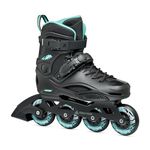 Rollerblade RB 80 Women's Urban Inline Skate, Black and Light Blue