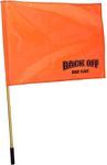 GIANT Orange Boating Safety Flag with Pole for Water Skis Wakeboarding and Tubing - Universal Safety Skier Down Flag