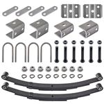 Lonffery Trailer Leaf Spring Kit, 3500lb Tandem Trailer Axle Suspension Kit with 5-1/2" Long U Bolt Kit, 1750lbs Capacity Per Each Spring