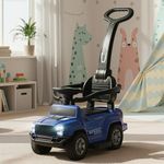 Baybee Roady Pro Ride on Car for Kids | Baby Push Ride on Jeep with Parental Handle & Safety Guardrail | Rideons Toy Car with Backrest, Light & Music | Baby Ride on Cars for Kids 1-3 Years (Blue)