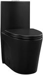 St. Tropez One Piece Elongated Toilet Dual Vortex Flush 1.1/1.6 gpf with 10" Rough-In, Matte Black