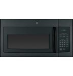 1.6 cu. ft. Easy-Mount Installation GE 10 Power Levels Black Over the Range Microwave with Electronic Touch Controls, Child Lockout Feature and High-Capacity Venting System- 300 CFM