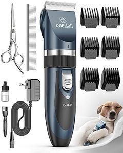oneisall Dog Shaver Clippers Low Noise Rechargeable Cordless Electric Quiet Hair Clippers Set for Dogs Cats Pets