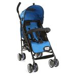 LuvLap City Baby Stroller/Buggy, Compact & Travel Friendly Baby pram, for Baby & Kids, 6-36 Months, with 5 Point Safety Harness, Adjustable seat Recline, extendable Canopy, 15Kg Capacity (Blue)