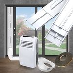 gulrear Sliding Door Air Conditioner Kit,2023 New Upgrade 6 plates Seamless Slot Style Portable Air Conditioner Sliding Door Vent Kit Max Adjustable Length 95 Inch, Suit for 5.9 Inch Exhaust Hose