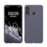 kwmobile Case Compatible with Huawei P30 Lite Case - Soft Slim Protective TPU Silicone Cover - Blue Grey