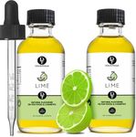 Dolce Flav Lime Extract - 2 Ounce Oil-Soluble Multipurpose Flavoring Ideal for Candy Making, Baking, Lip Balm, and Ice Cream - Perfect Kitchen Gift for Holidays, Pack of 2