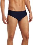 TYR Sport Men's Solid Racer Swim Suit, Girls Mens, RSO1A, Navy, 34