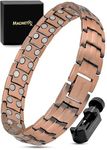 MagnetRX® Pure Copper Bracelet for Men – Effective Ultra Strength Magnetic Copper Bracelets – Adjustable Bracelet Length with Included Sizing Tool (Classic Style)