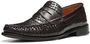 Donald Pliner Men's Miles Crocco Leather Loafer, Cappuccino, 8.5