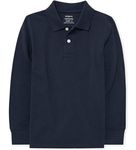 Unizone Uniforms Boy's Long Sleeve Pique Polo Shirt (as1, Alpha, l, Regular, Navy)