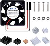 GeeekPi Fan for Raspberry Pi 4, for Raspberry Pi Cooling Fan 30x30x7mm DC 5V Brushless Cup Cooling Fan with 7PCS Heatsink for Raspberry Pi 4 Model B,3B+,Pi 3 & Retroflag NESPI CASE Plus (1-Pack)