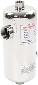 Fockety Échangeur de Chaleur de Piscine, échangeur de Chaleur à Tube en Acier Inoxydable 40KW, échangeur de Chaleur à Eau Salée pour Spa, Piscine, Chauffage Solaire de Piscine