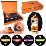 Mistical Cocktail Smoker Kit with Torch - Smoker Kit for Cocktail & Whisky | Smoke Infuser | Ideal Gift for Any Occasion (Maple, Cherry, Lavender, Lemon Peel)