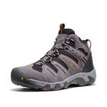 KEEN Men's Headout Mid Height Waterproof All Terrain, Magnet/Orange Pepper, 9.5