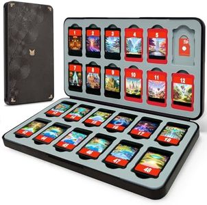 FUNLAB Switch 2 Game Case Holder for Nintendo Switch2 & Micro SD Cards Holder, Switch Game Card Holder, Portable Cartridge Case with 24 Card Storage for Travel - Brown Black