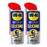 WD-40 Specialist Silicone Spray Lubricant, 400ml Twin Pack, All-Weather Rust Protection Silicone Lubricant, Repels Moisture, Dust, and Grime for Rubber Seals, Doors, Windows