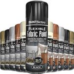 AlezyB 1 x Flexible Fabric Black 200ml, Spray Paint Leather Vinyl Textile Clothes Fast Drying