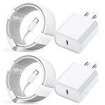 iPhone Fast Charger, [Apple MFi Certified] 2 Pack PD USB C Wall Charger Block Plug with 10FT Extra Long Type C to Lightning Fast Charging Data Sync Cable for iPhone 14 13 12 11 XR X 8 iPad and More