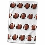 3D Rose Football Pattern TWL_50430_1 Towel, 15" x 22"