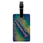 Graphics & More Clarinet Instrument Music Woodwinds Leather Luggage Id Tag Suitcase, Black