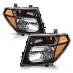 TUSDAR For Halogen Model 2005-2008 Nissan Frontier / 2005-2007 Pathfinder Headlight Assembly Black Headlamp Pair Driver and Passenger Side