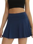 fuinloth Skorts for Women Tennis Skirt Pockets Ladies Golf Activewear Skort Gym Mini Skirts Blue XL