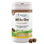 NaturVet All-in-One Dog Supplements with Multivitamin, Minerals & Prebiotics, Boost Immunity & Joint Health, Supports Brain, Heart, Gut, Skin & Coat Care (120 Chews)